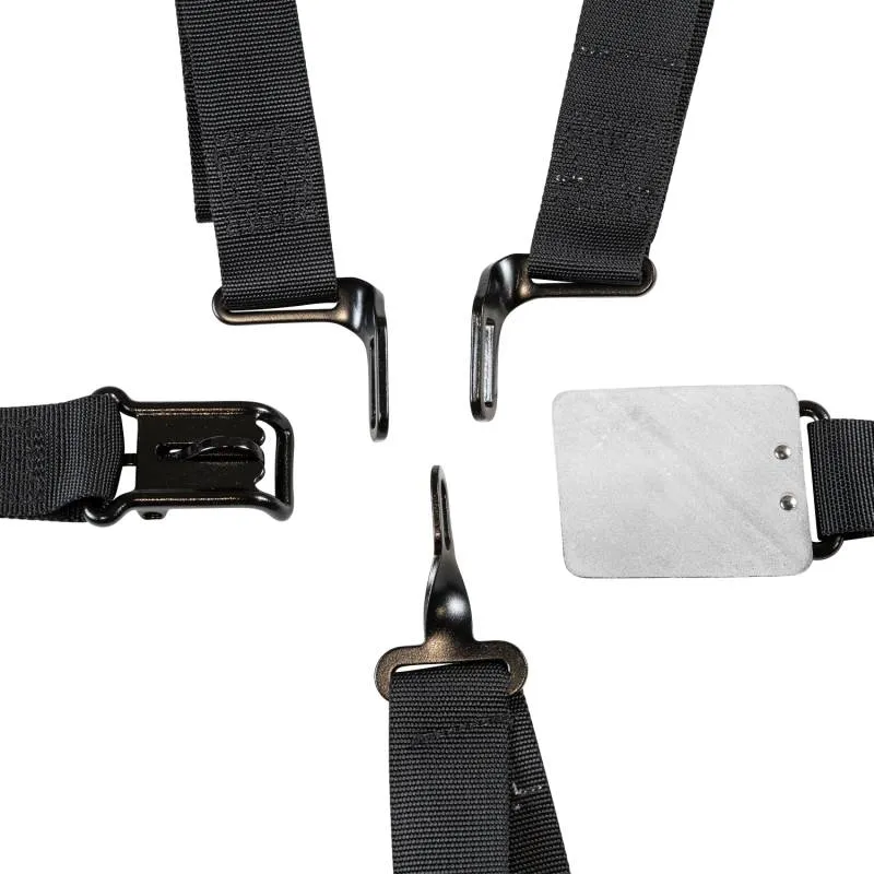 Zamp 6-Point Latch & Link Harness - 2" - Pull-Down Adjust - Bolt-In/Wrap Around - Black